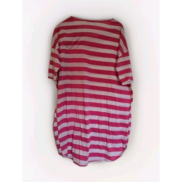 Lularoe Irma Tunic Pink & White Striped Size S Small Oversized Top Shirt Comfy - Picture 2 of 11
